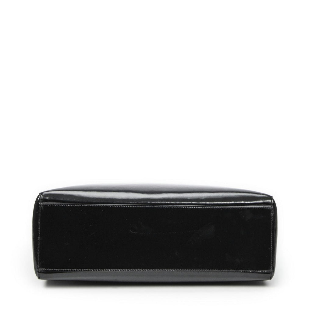 Dior Lady Dior Zip Black Smooth Leather Handbag