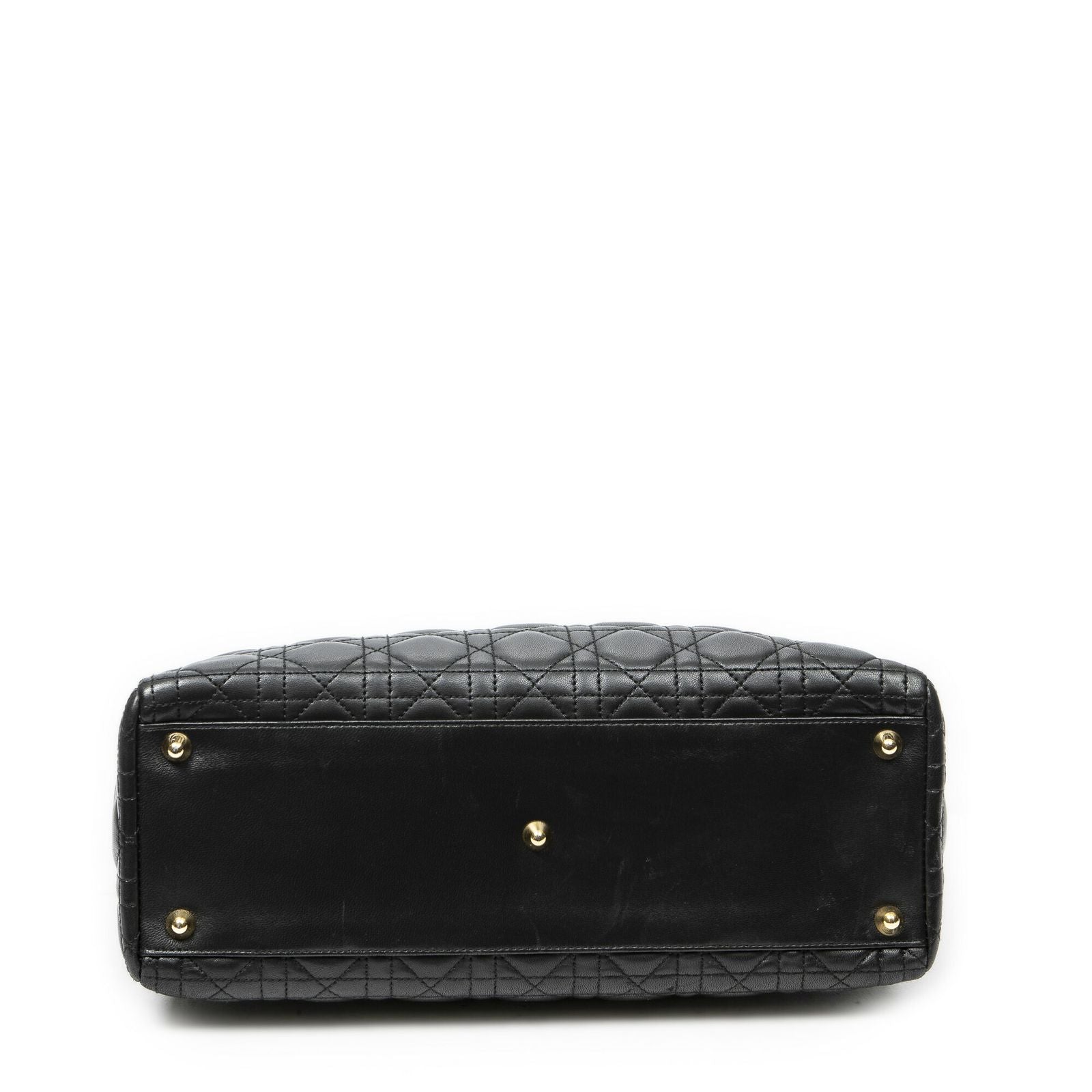 Dior Large Lady Dior Zip Black Canada Lambskin Leather Handbag