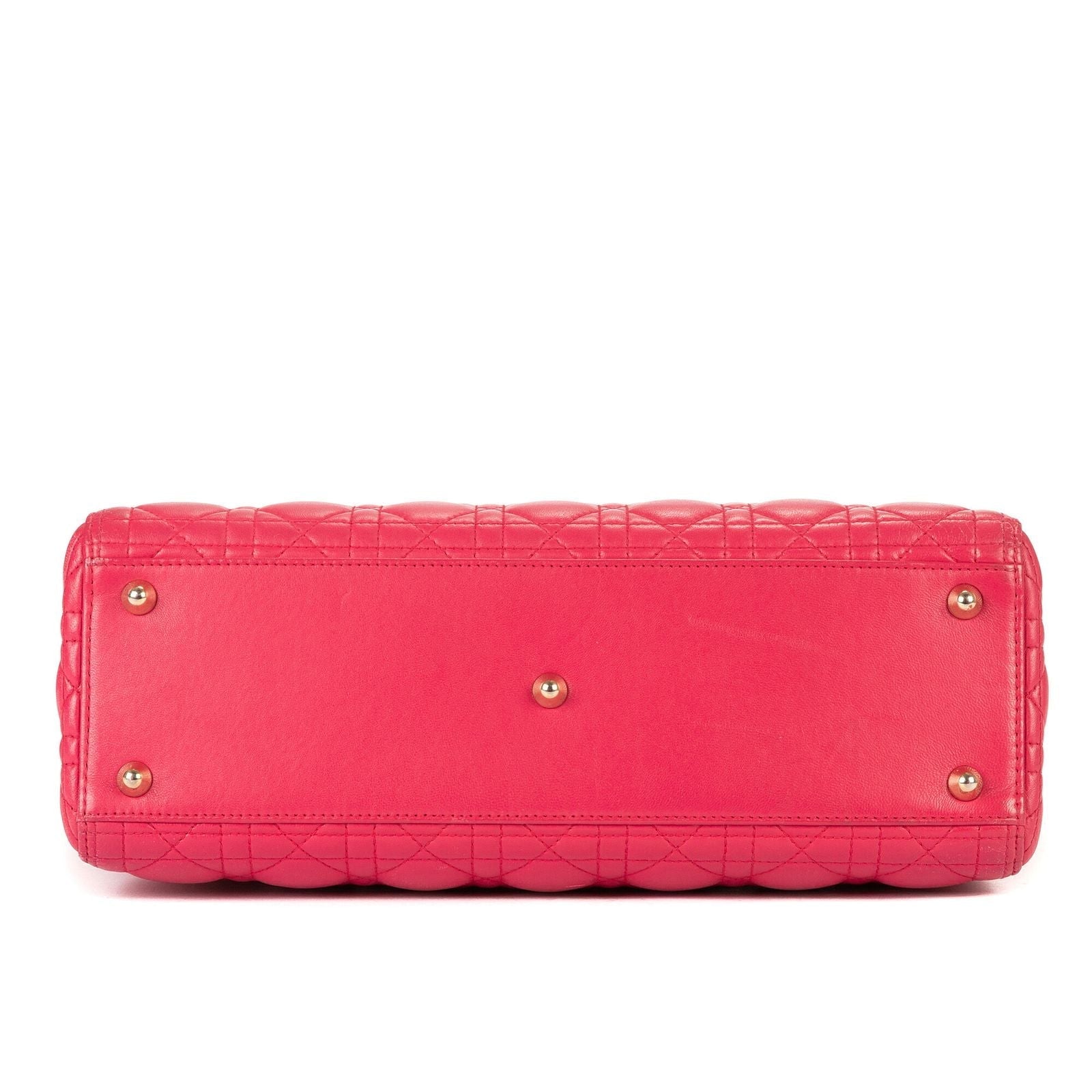 Dior Lady Dior Pink Cannage Leather Handbag