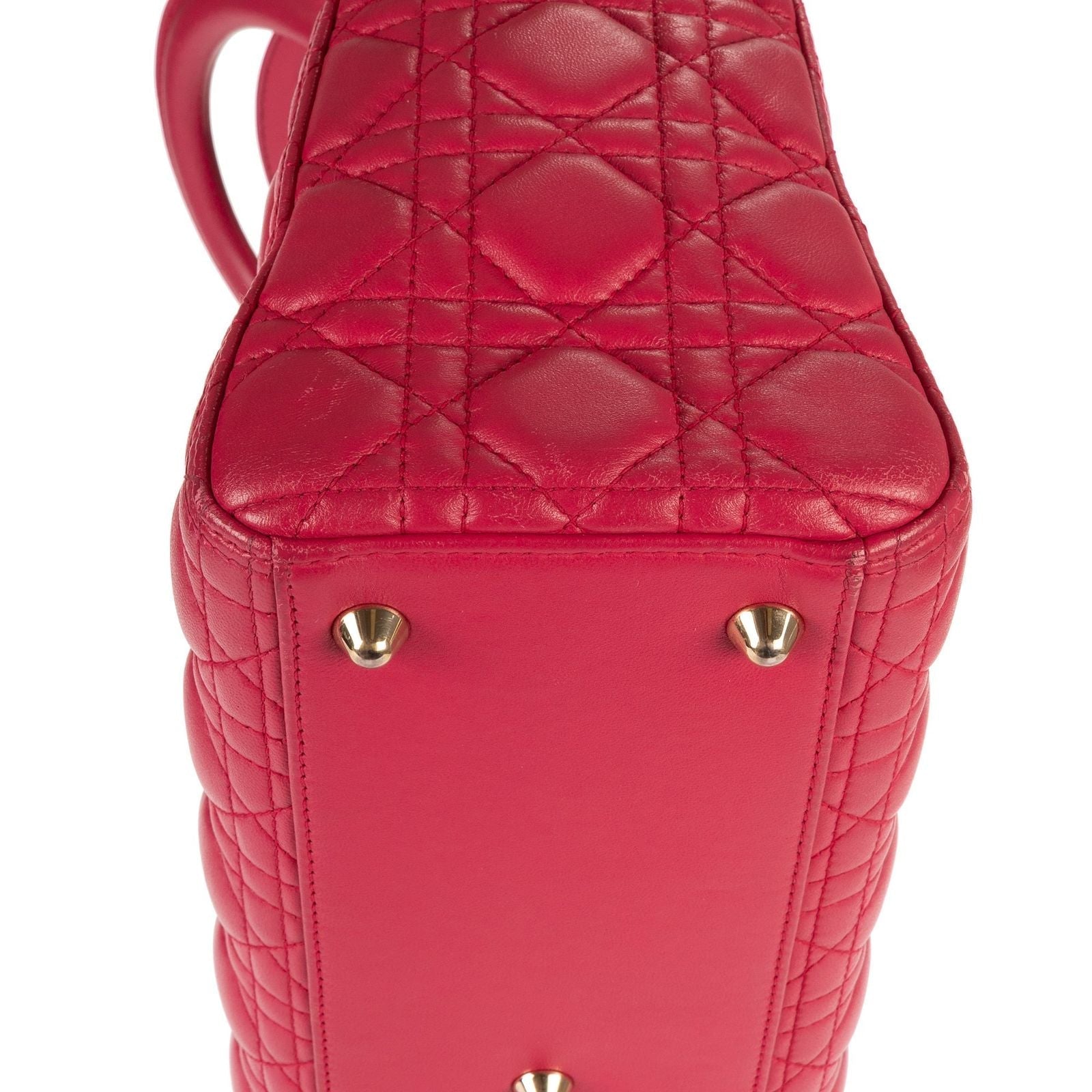 Dior Lady Dior Pink Cannage Leather Handbag