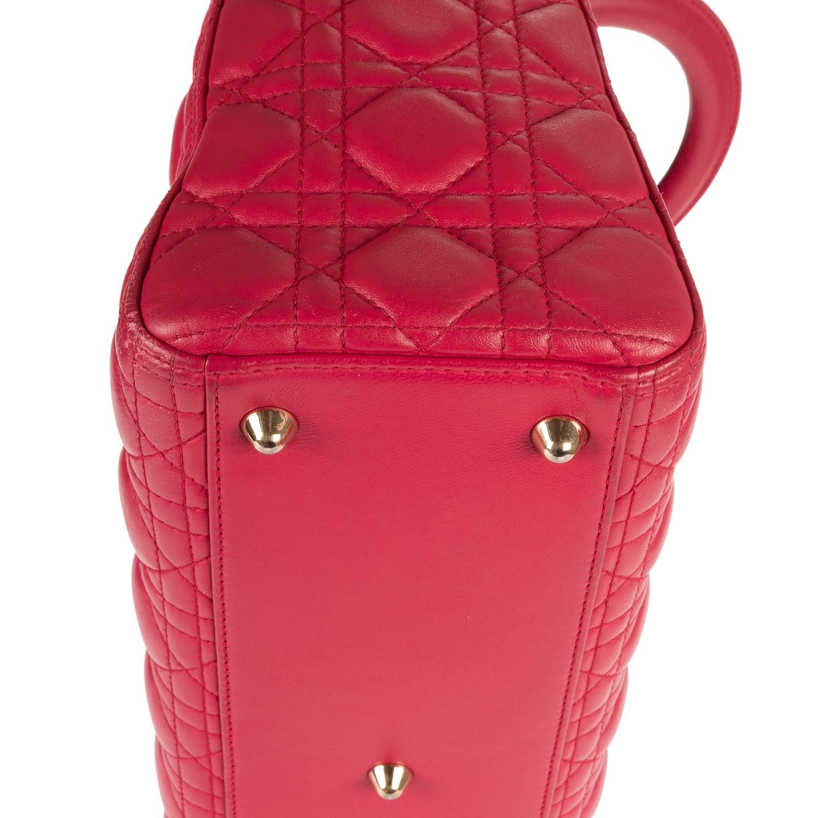 Dior Lady Dior Pink Cannage Leather Handbag