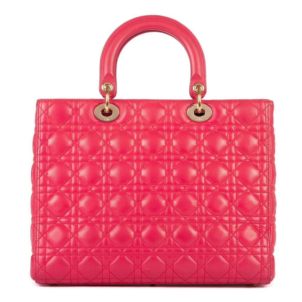 Dior Lady Dior Pink Cannage Leather Handbag