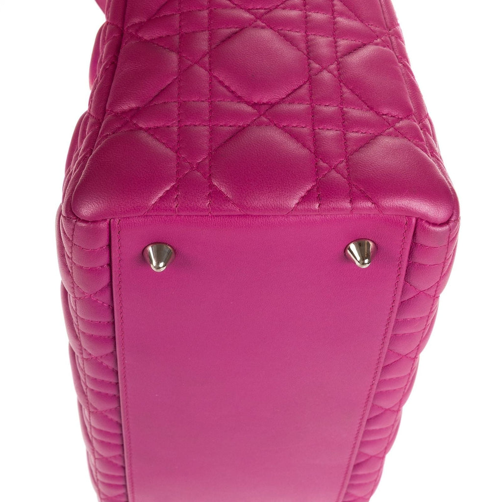 Dior Lady Dior Fuchsia Cannage Quilt Handbag