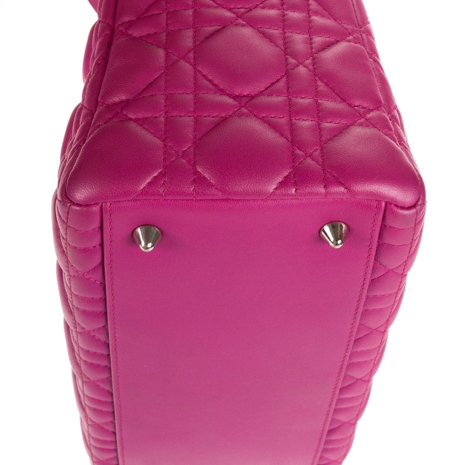 Dior Lady Dior Fuchsia Cannage Quilt Handbag