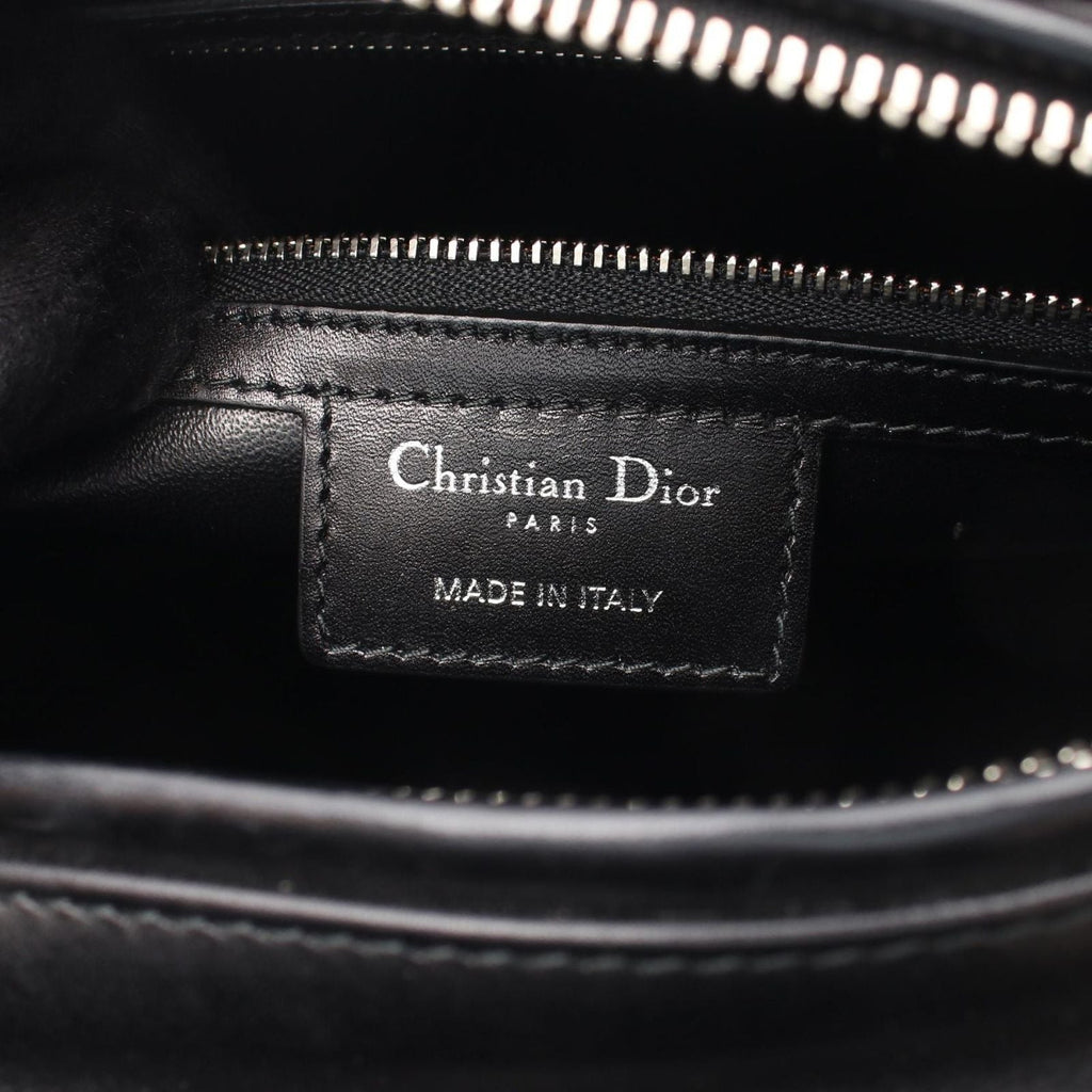 Dior Handbag Lady Dior Large Patch 2-Way Black Multi Leather Lady Dior Tote