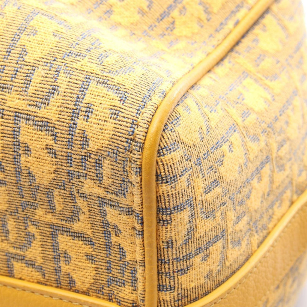 Dior Handbag Rango 26 Oblique 2-Way Yellow Canvas Leather