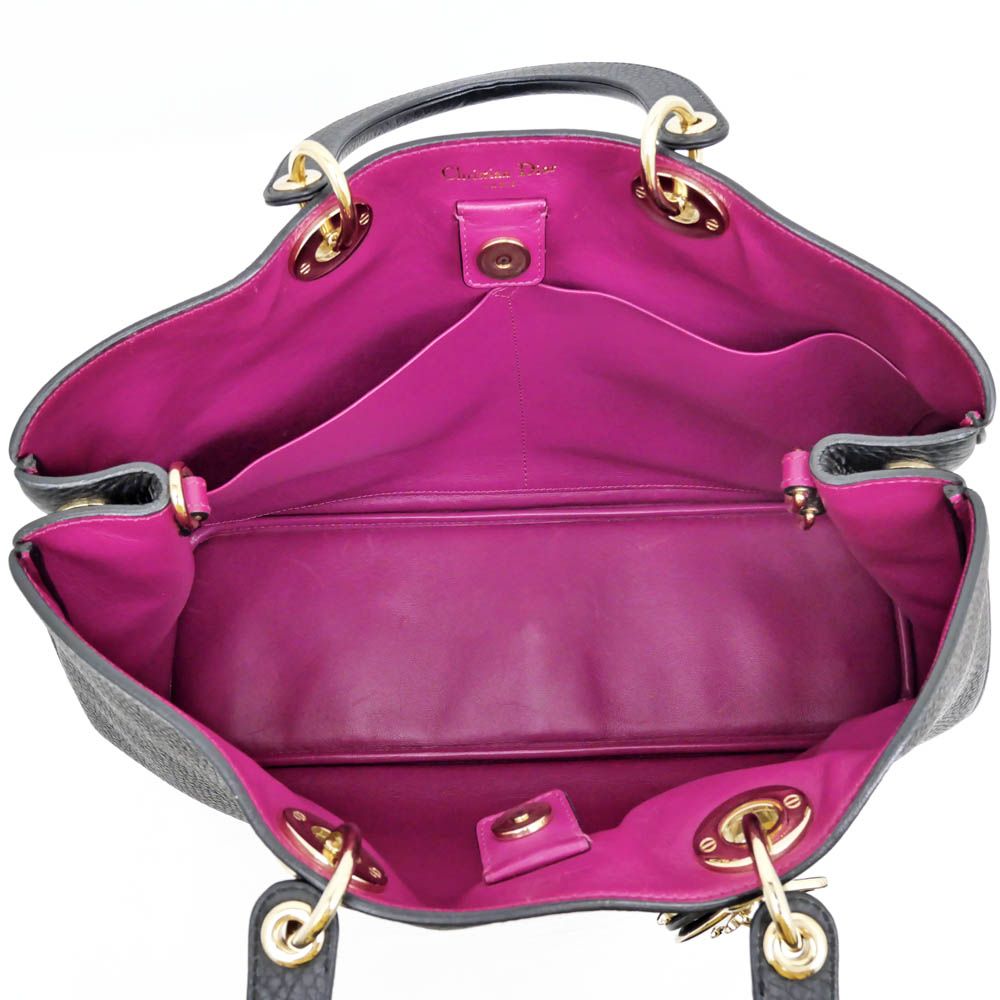 Diorissimo Handbag Black Pink Gold