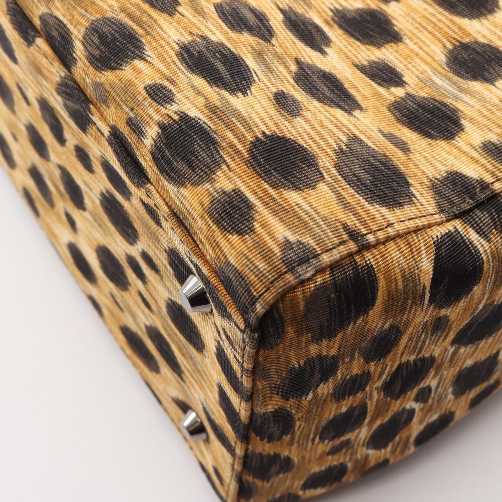 Dior Handbag Lady Dior Leopard 2-Way Brown Black Canvas Lady Dior Tote