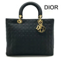 Dior le Cannage Hand Bag Nylon Black