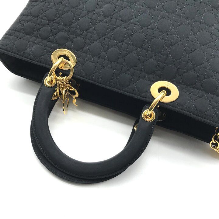 Dior le Cannage Hand Bag Nylon Black