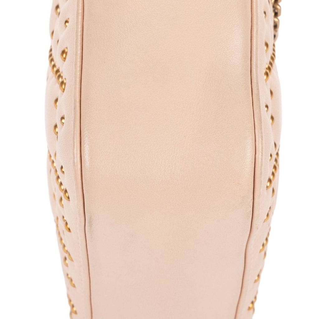 Dior Mini Studded Lady Dior Pink Cannage Leather Handbag