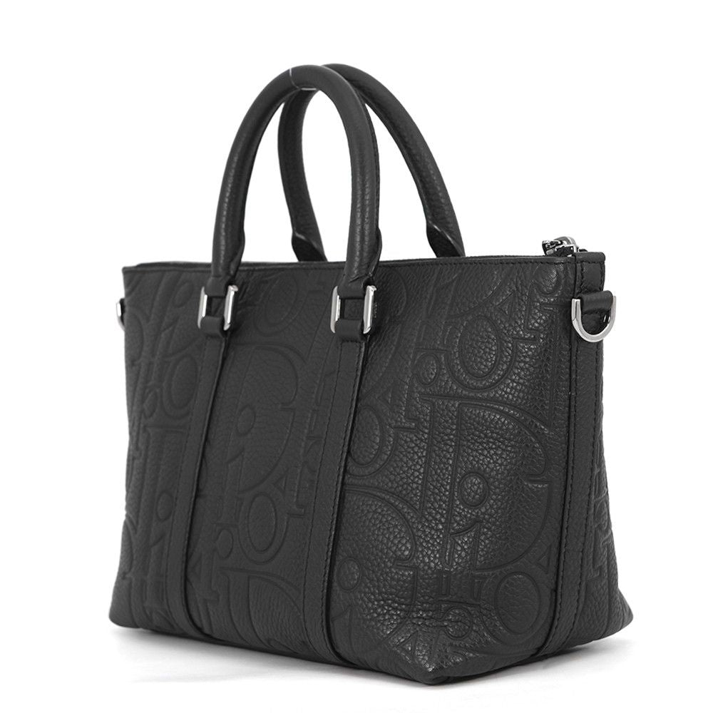 Dior Handbag Gravity Calf Leather Black