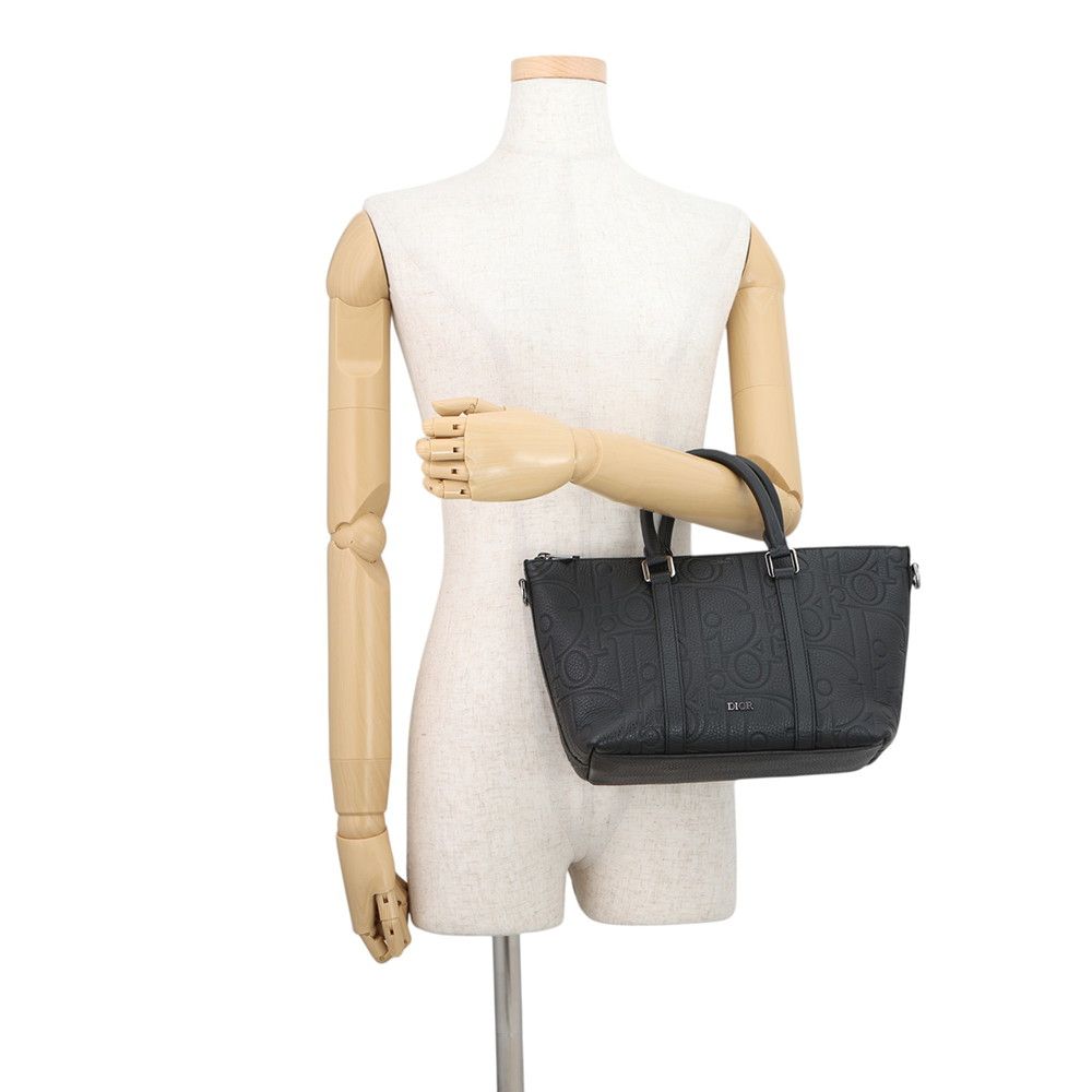 Dior Handbag Gravity Calf Leather Black