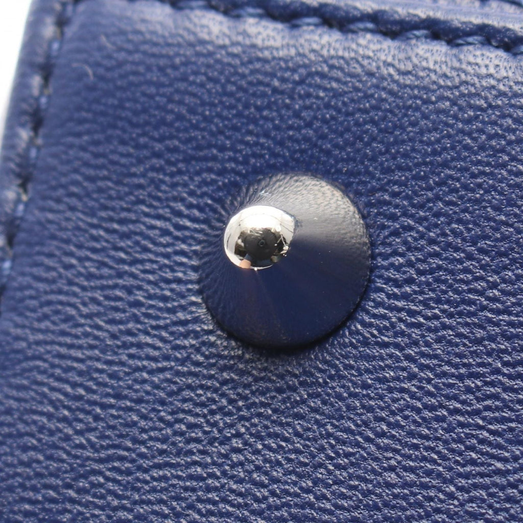 Dior Handbag Lady Dior Cannage 2-Way Blue Leather Tote