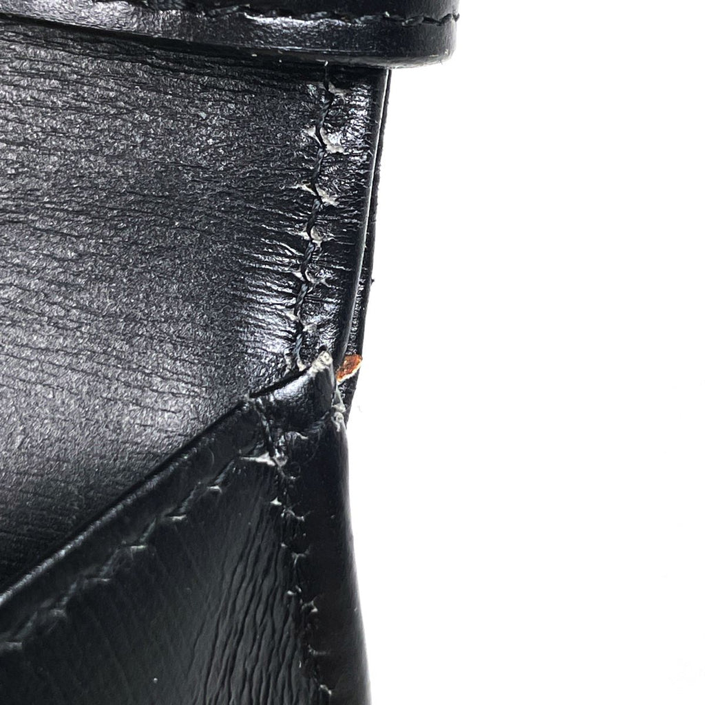 Dior Logo Handbag 2-Way Leather Black