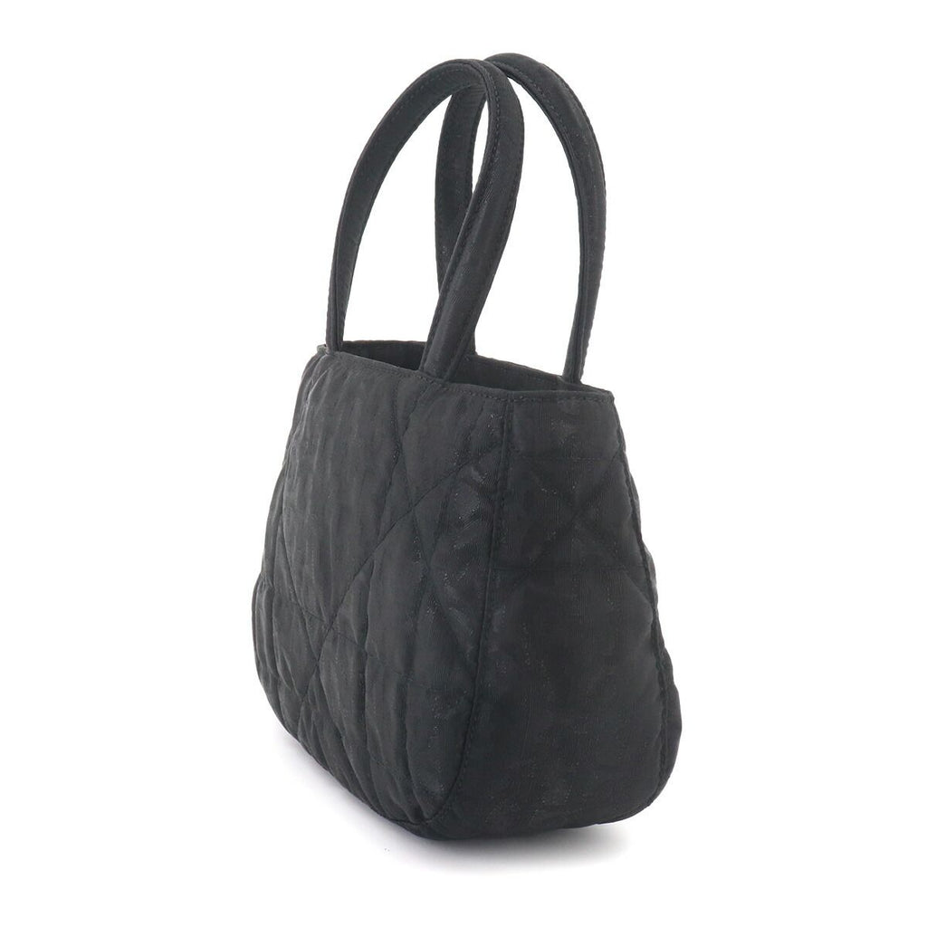 Dior Trotter Mini Hand Bag Nylon Leather Black Silver