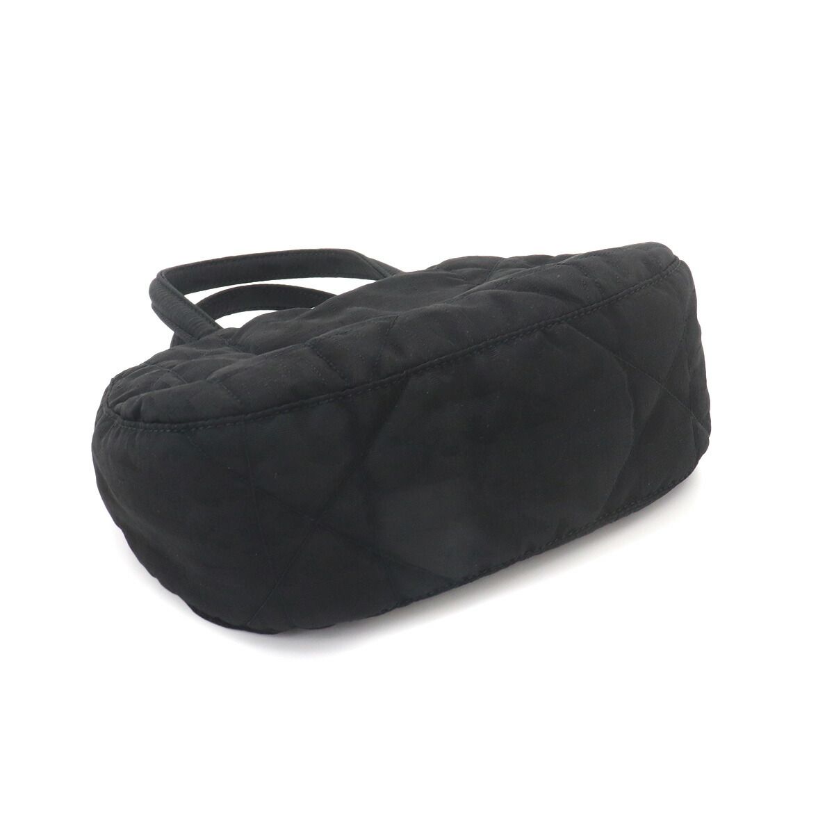 Dior Trotter Mini Hand Bag Nylon Leather Black Silver