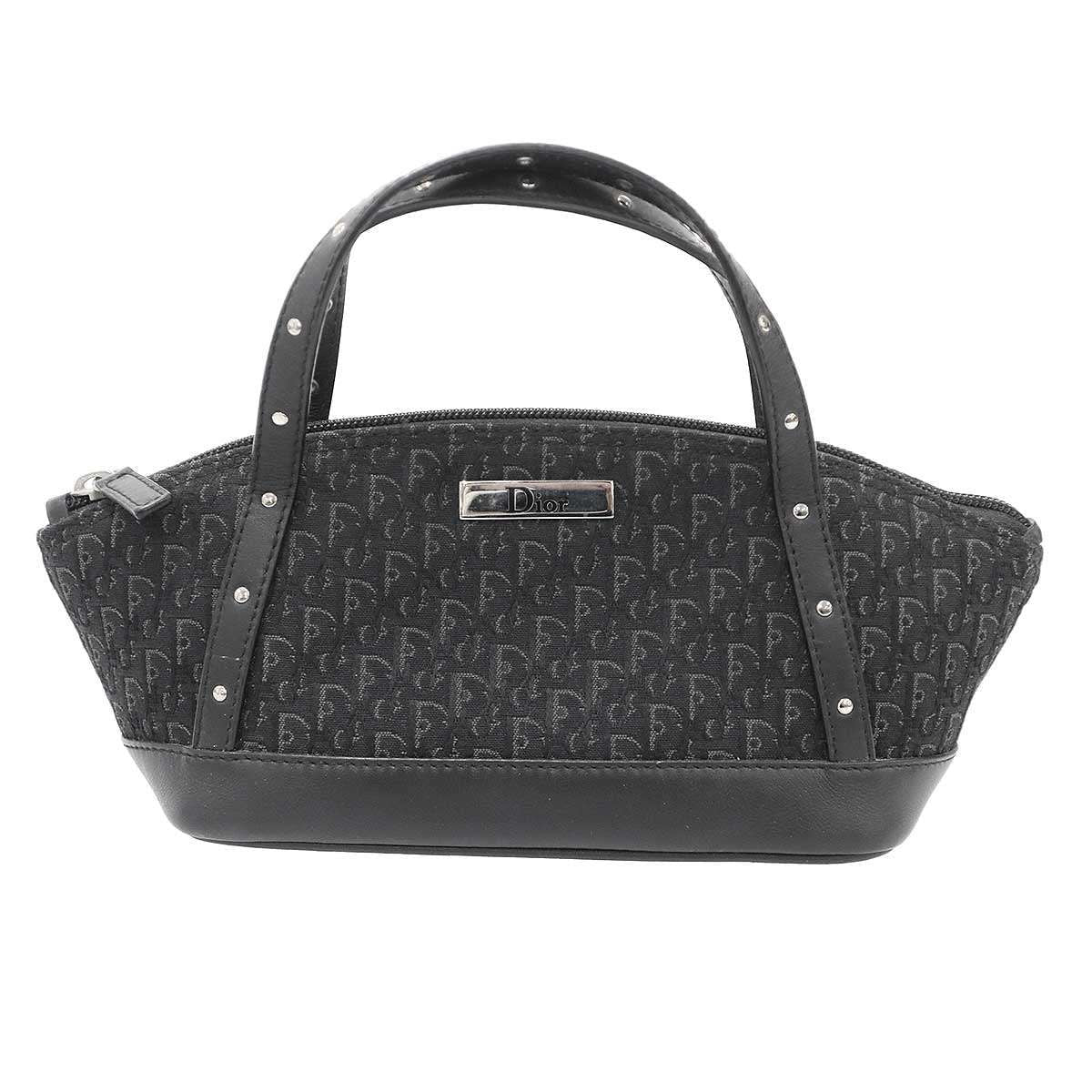 Dior Trotter Canvas Mini Handbag Pouch Black