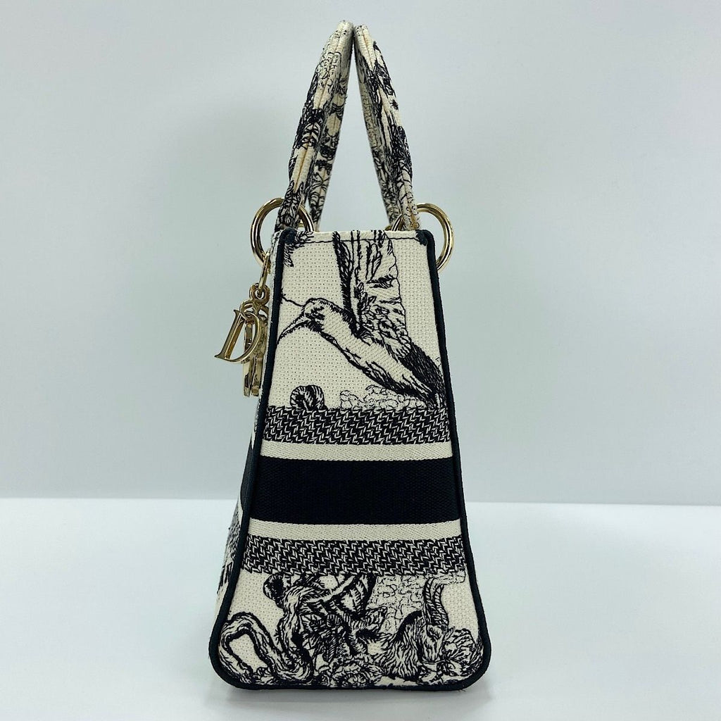 Dior Handbag Lady Embroidery 2-Way