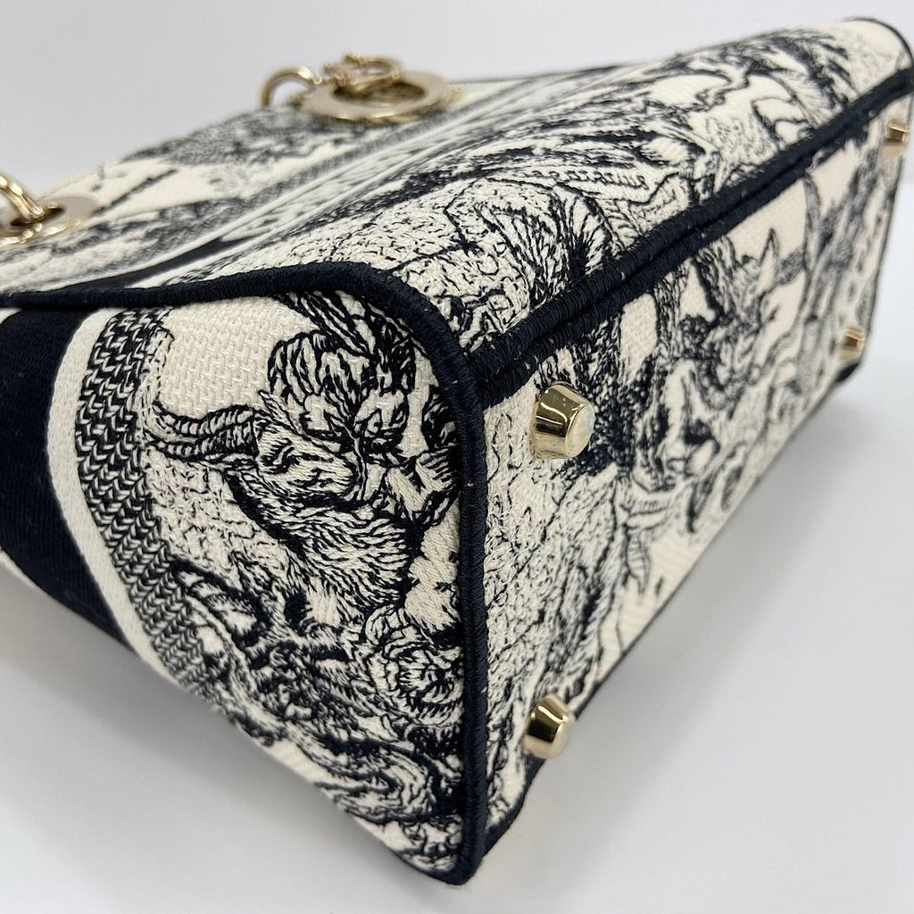 Dior Handbag Lady Embroidery 2-Way