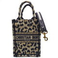 Dior Book Tote Mini Leopard Vertical Handbag 2-Way Gold