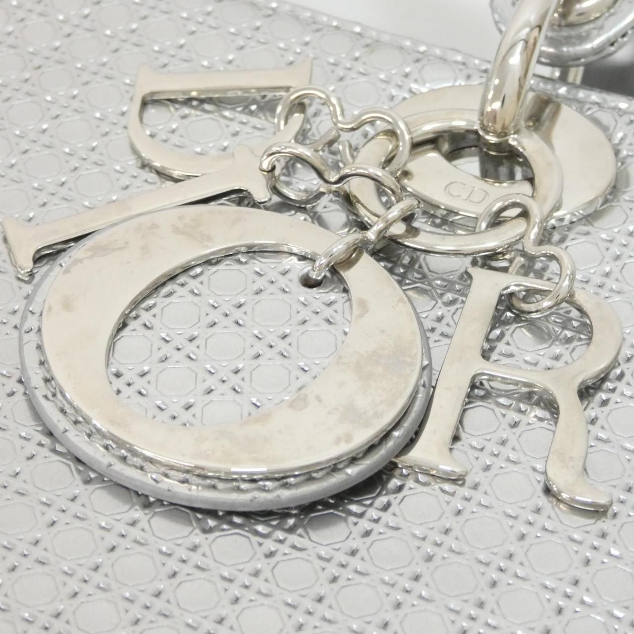 Dior Lady Bag Handbag Silver