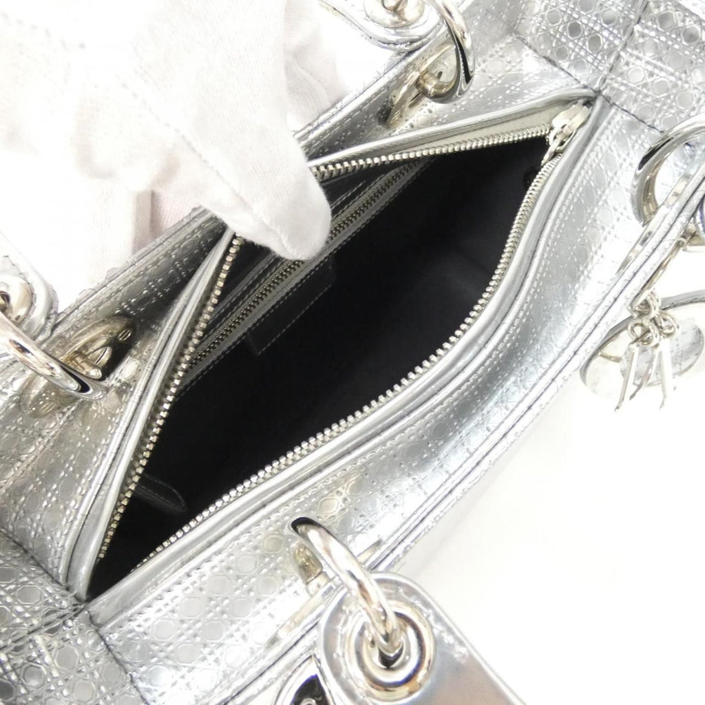 Dior Lady Bag Handbag Silver