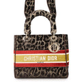 Dior Handbag Light Velvet 2-Way Leopard
