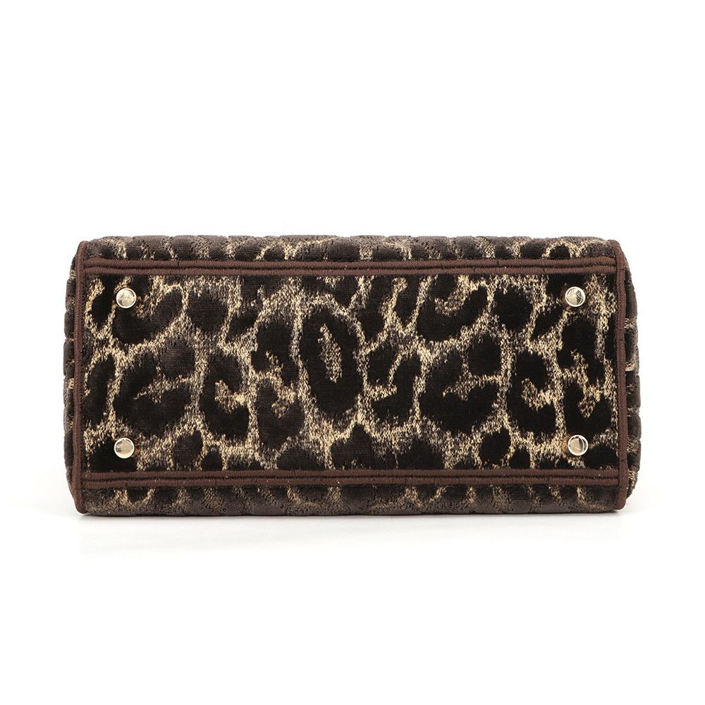 Dior Handbag Light Velvet 2-Way Leopard
