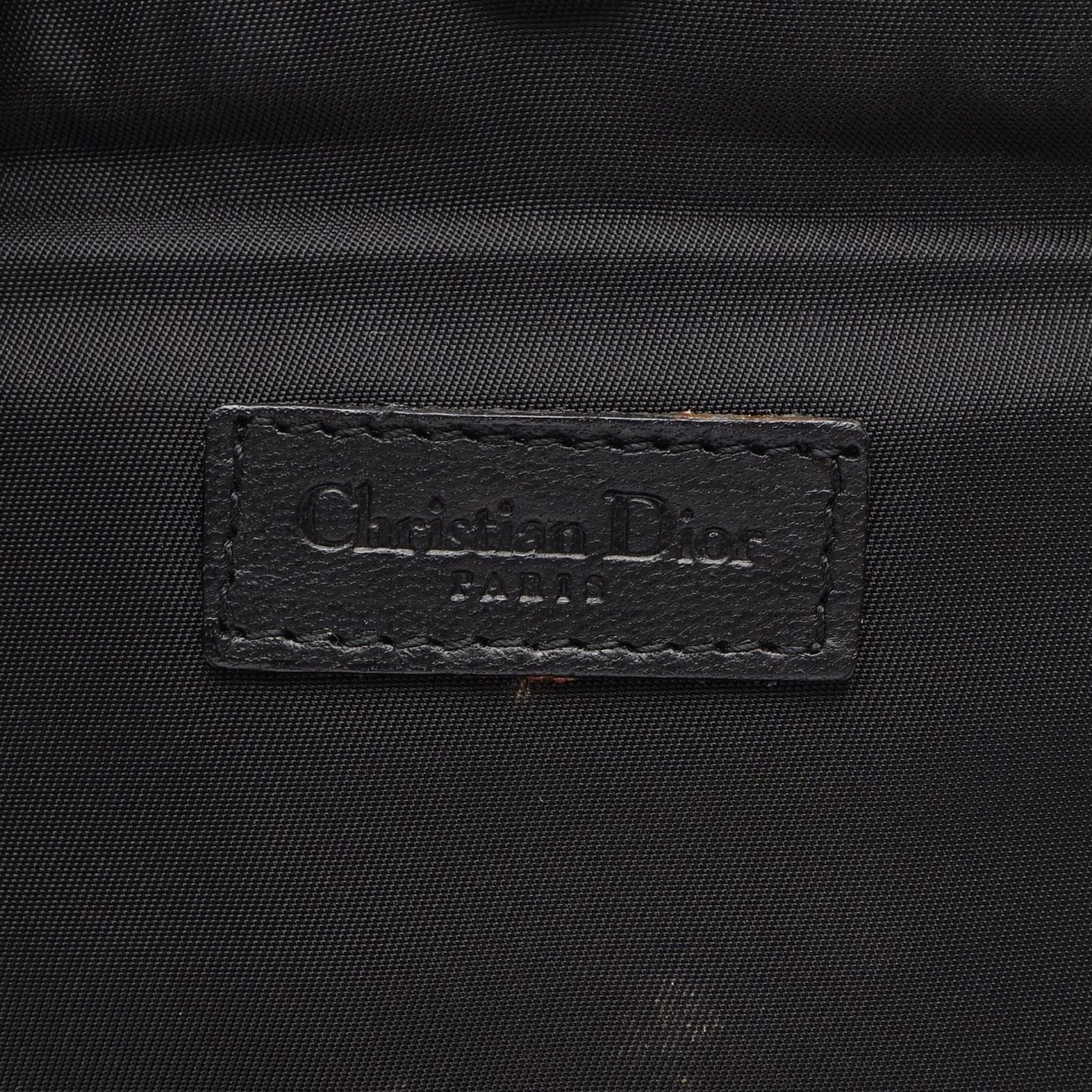 Dior Handbag Street Chic Trotter Black Canvas Leather Vanity