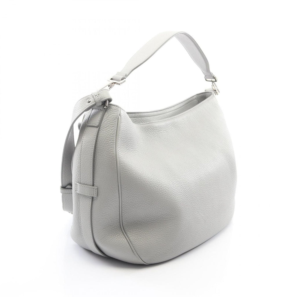 Dior Handbag Saddle Soft Bag 2-Way Gray Leather