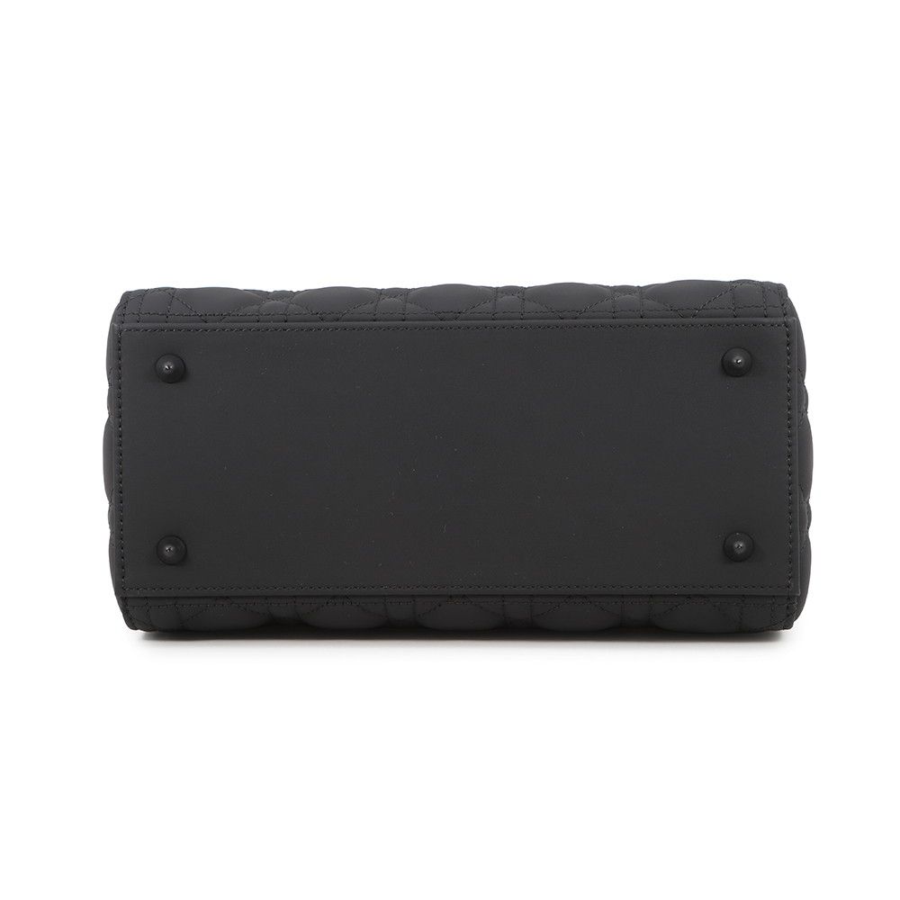 Dior Handbag Lady Ultra Matte Calfskin 2-Way Shoulder Black