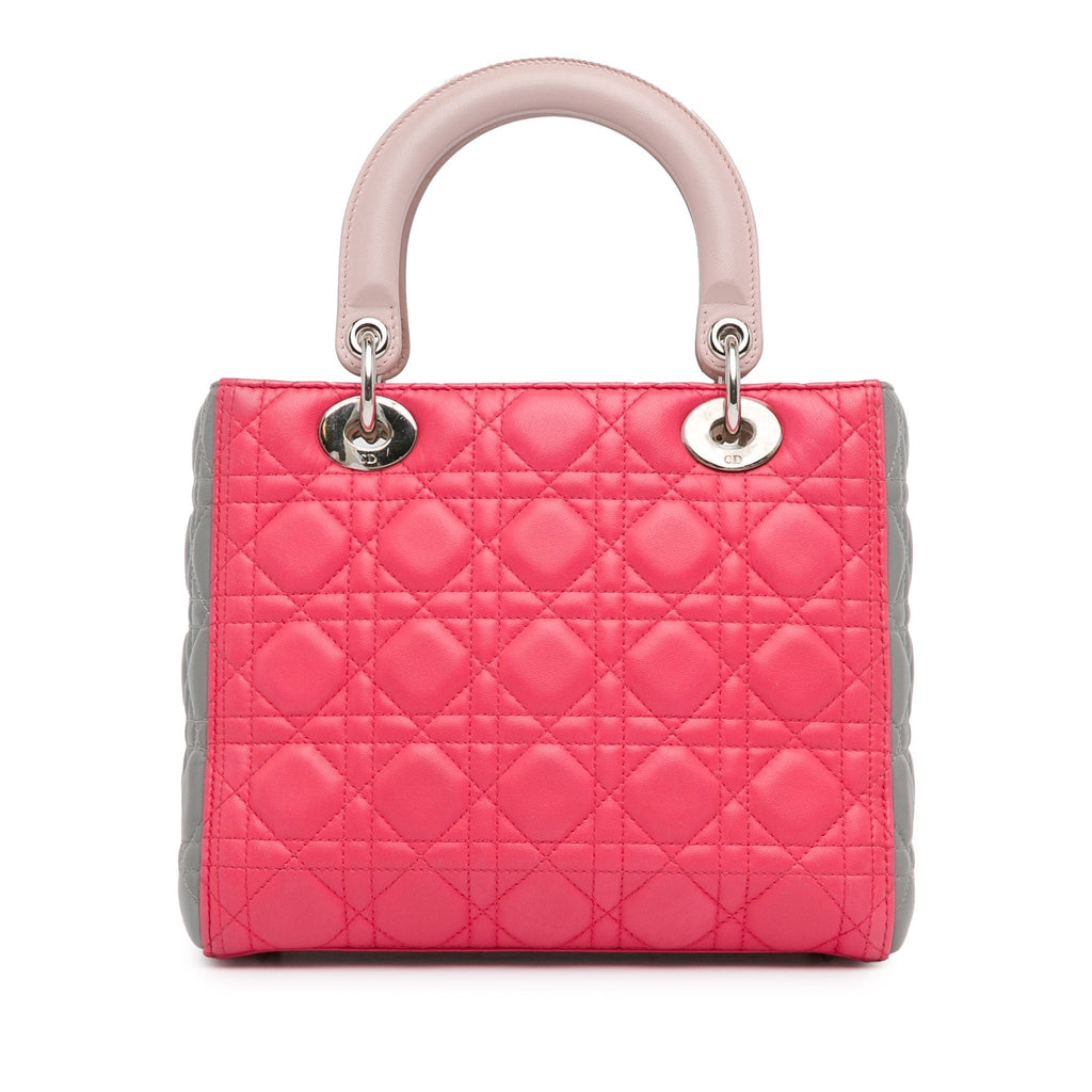 Dior Lady Dior Cannage Pink Handbag Style 2
