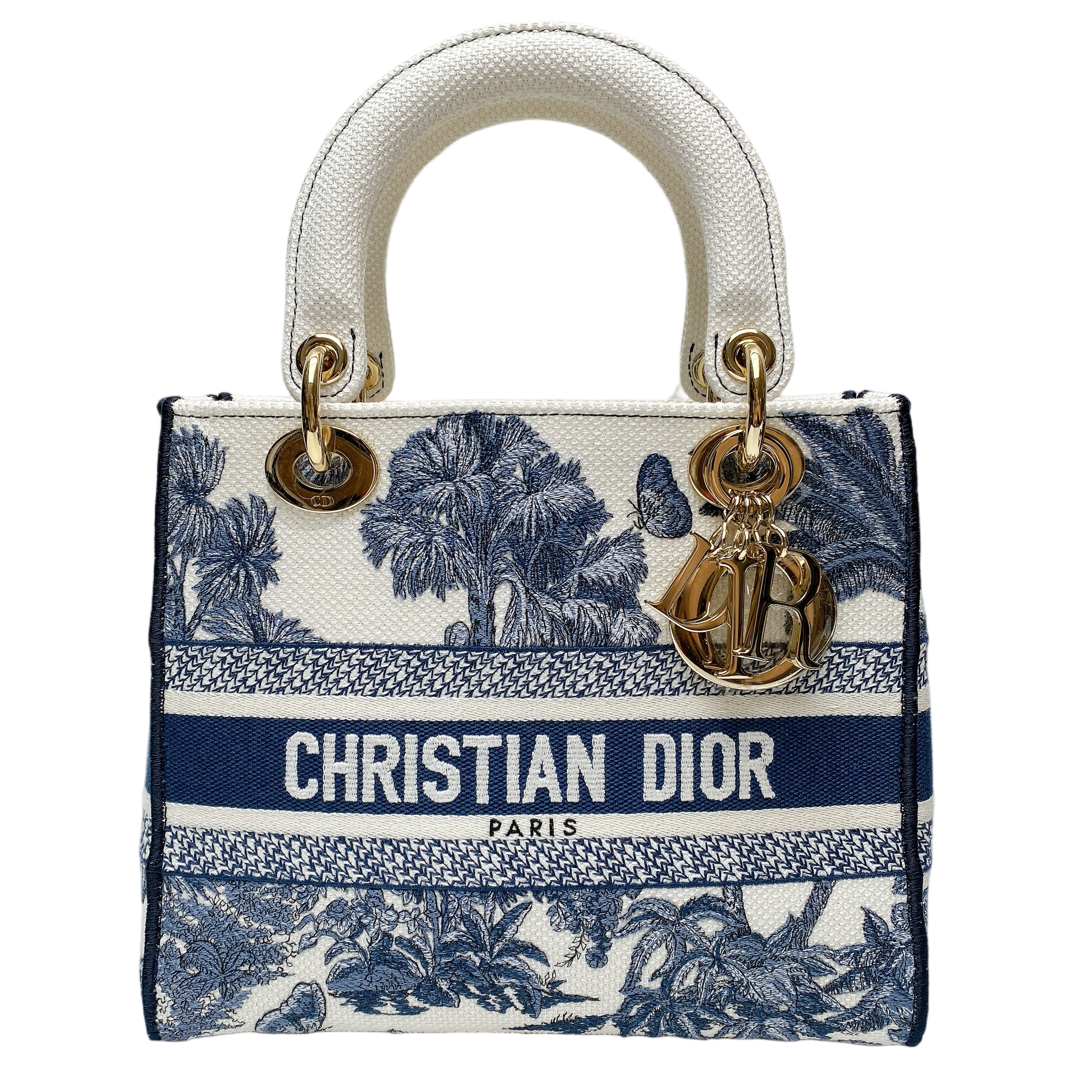 Dior Lady Dior Lou Canvas Handbag
