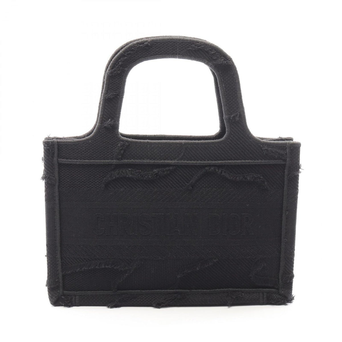 Dior Handbag Book Tote Mini Black Canvas