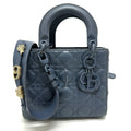 Dior Handbag lambskin blue Lady Dior