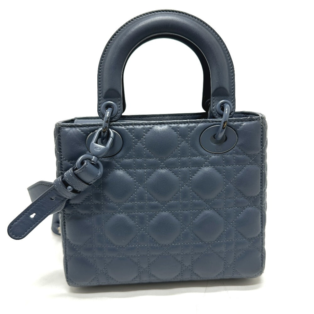Dior Handbag lambskin blue Lady Dior
