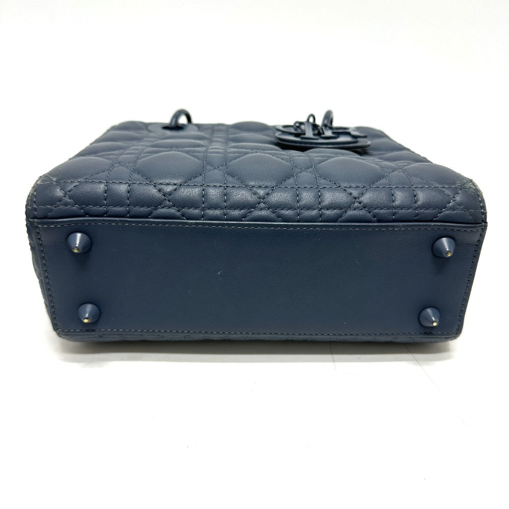 Dior Handbag lambskin blue Lady Dior