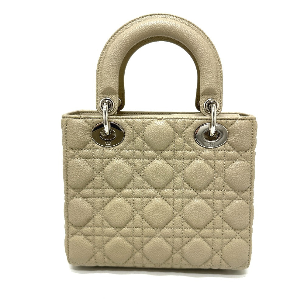 Dior Handbag leather beige Lady Dior Canage