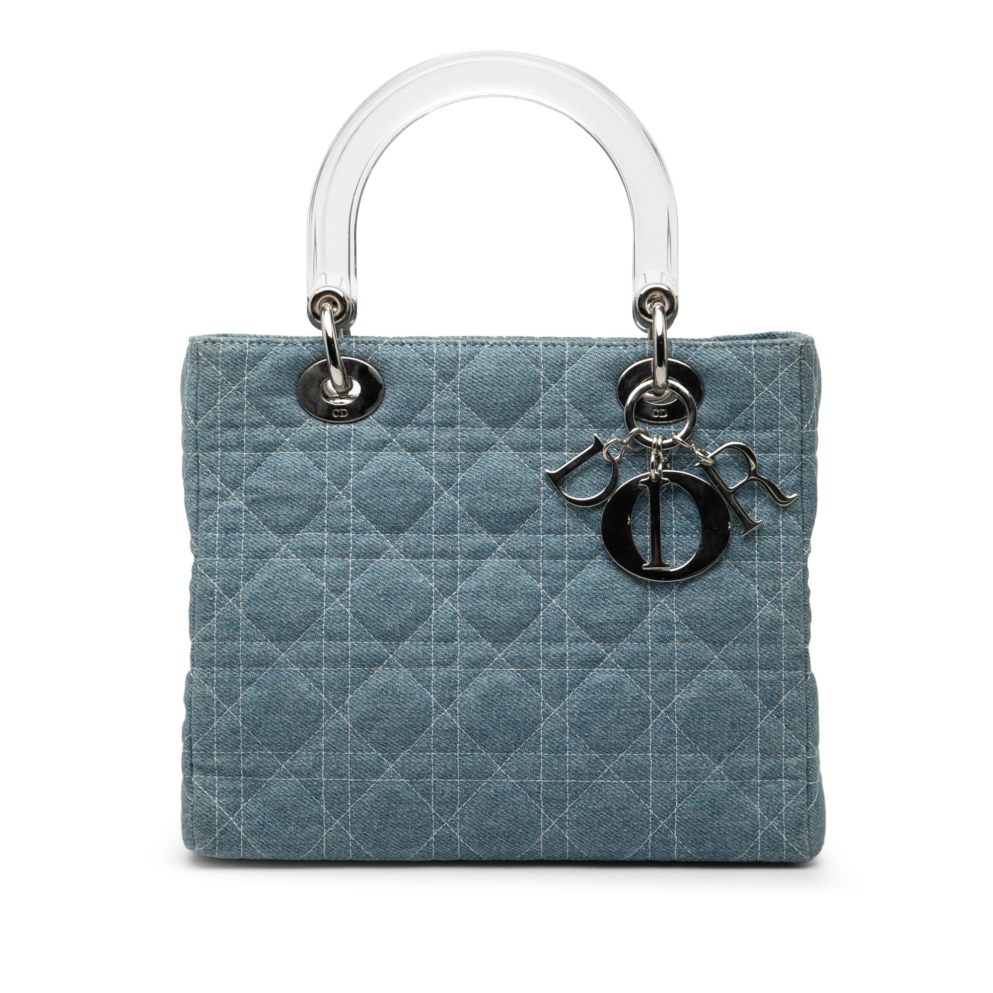 Dior Lady Dior Cannage Blue Handbag Style 3