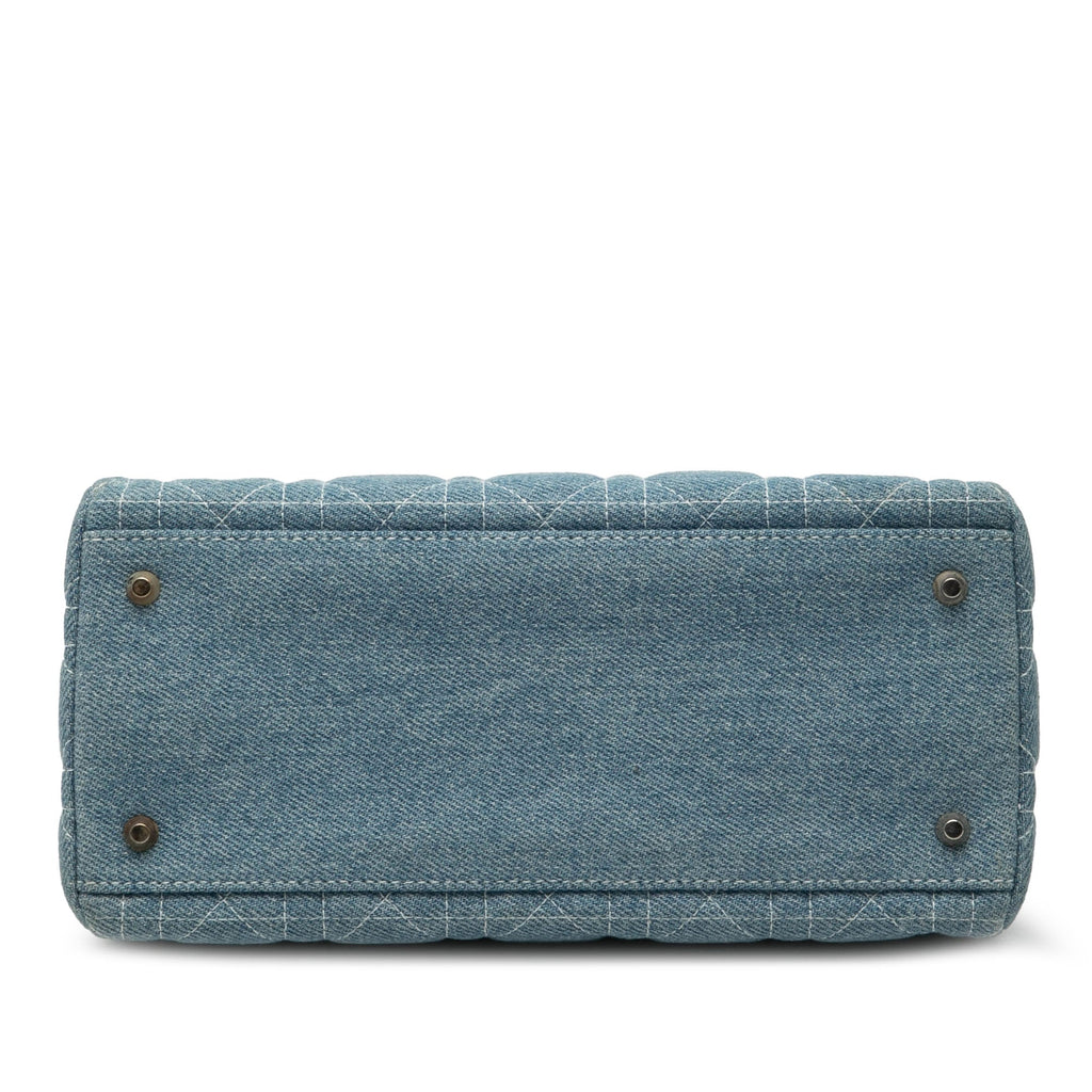 Dior Lady Dior Cannage Blue Handbag Style 3