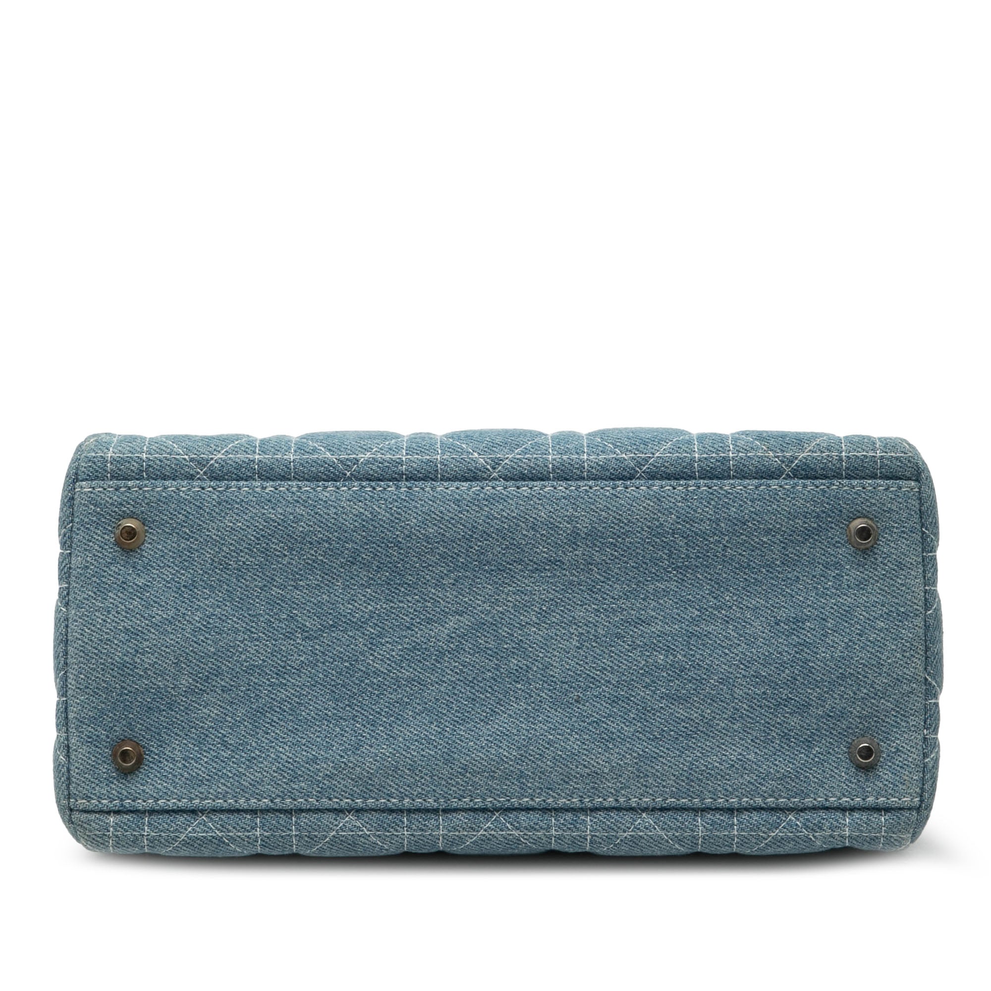 Dior Lady Dior Cannage Blue Handbag Style 3