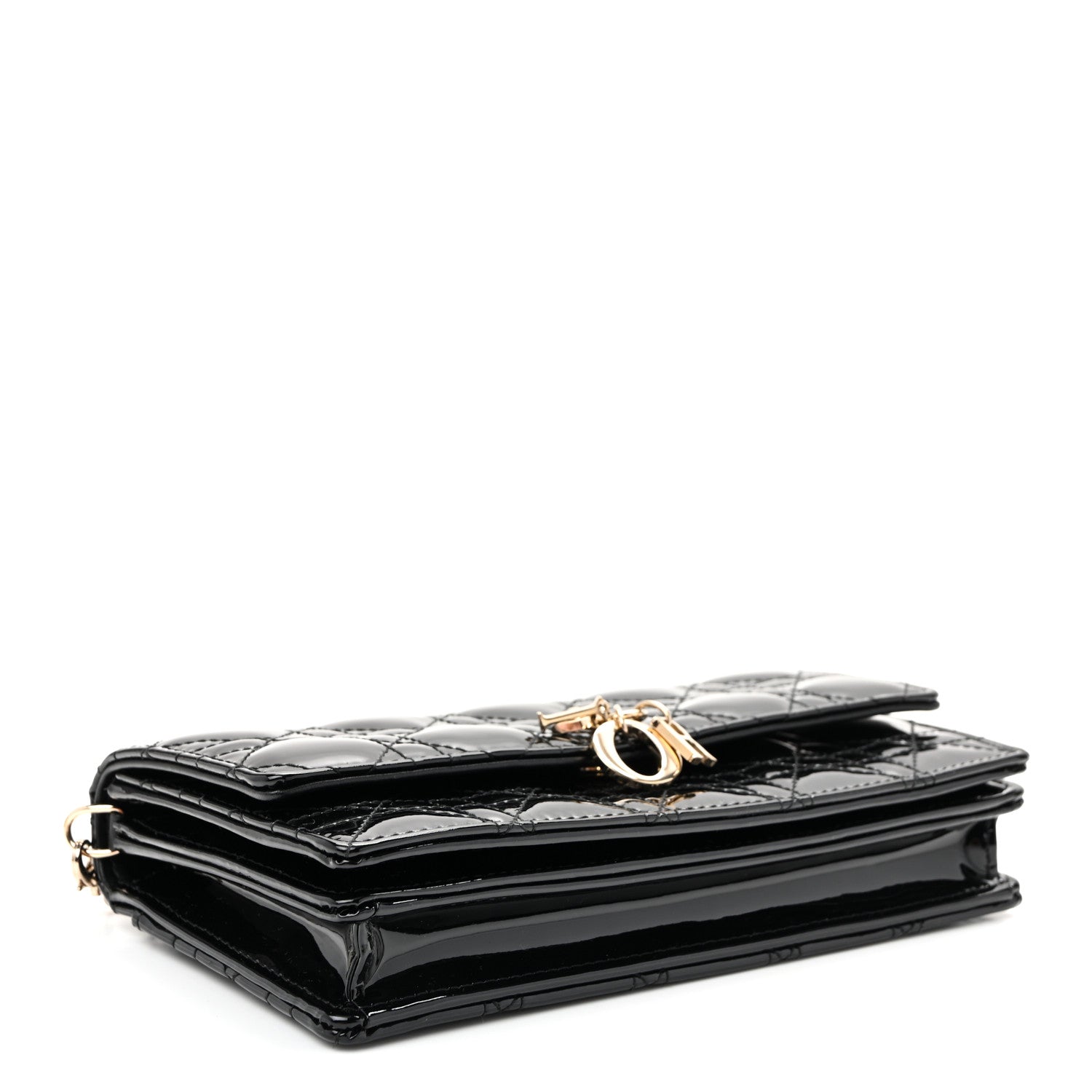 Patent Cannage Mini My Dior Bag Black