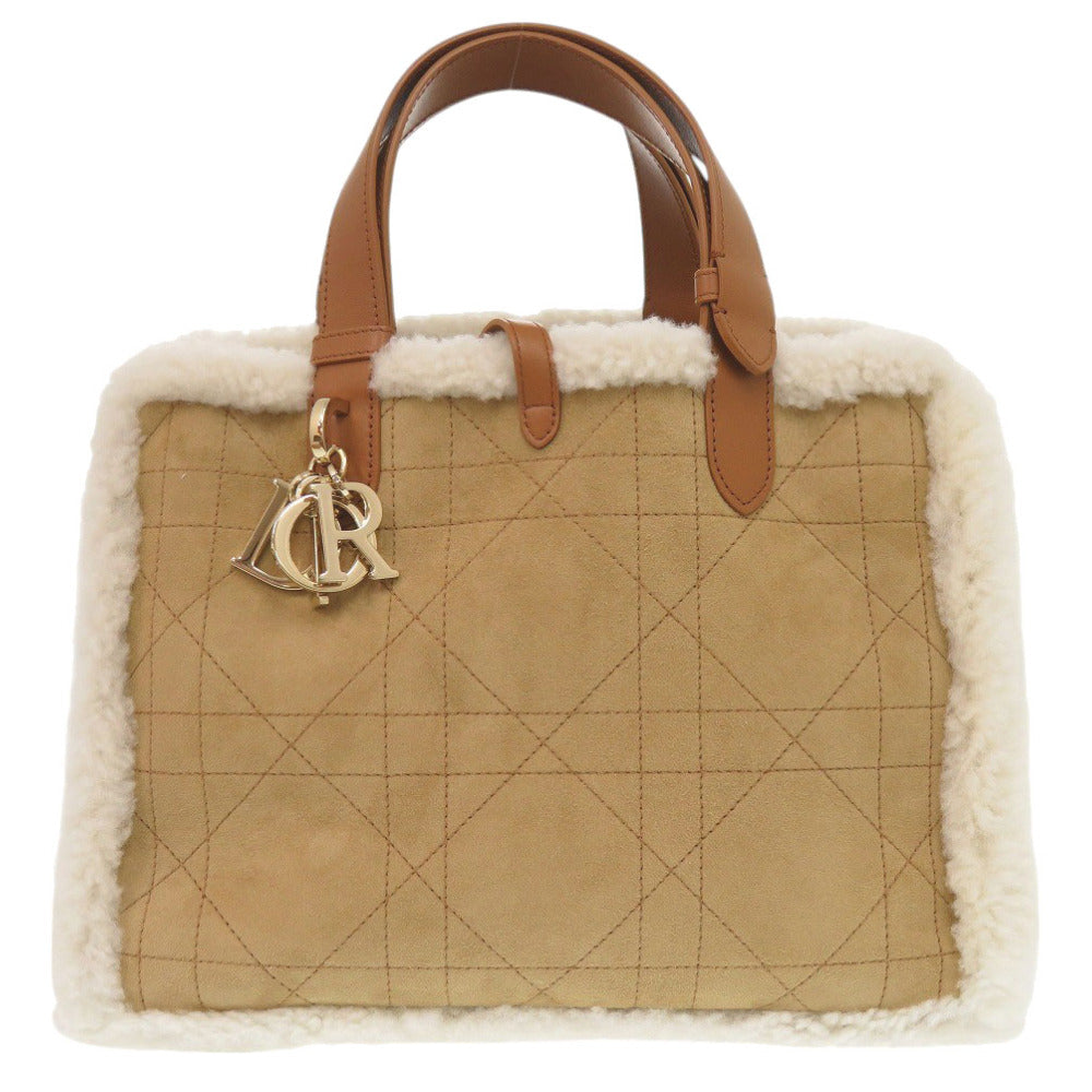 Dior Handbag Mouton, Leather Brown Dior Toujours Macrocannage with pouch Women