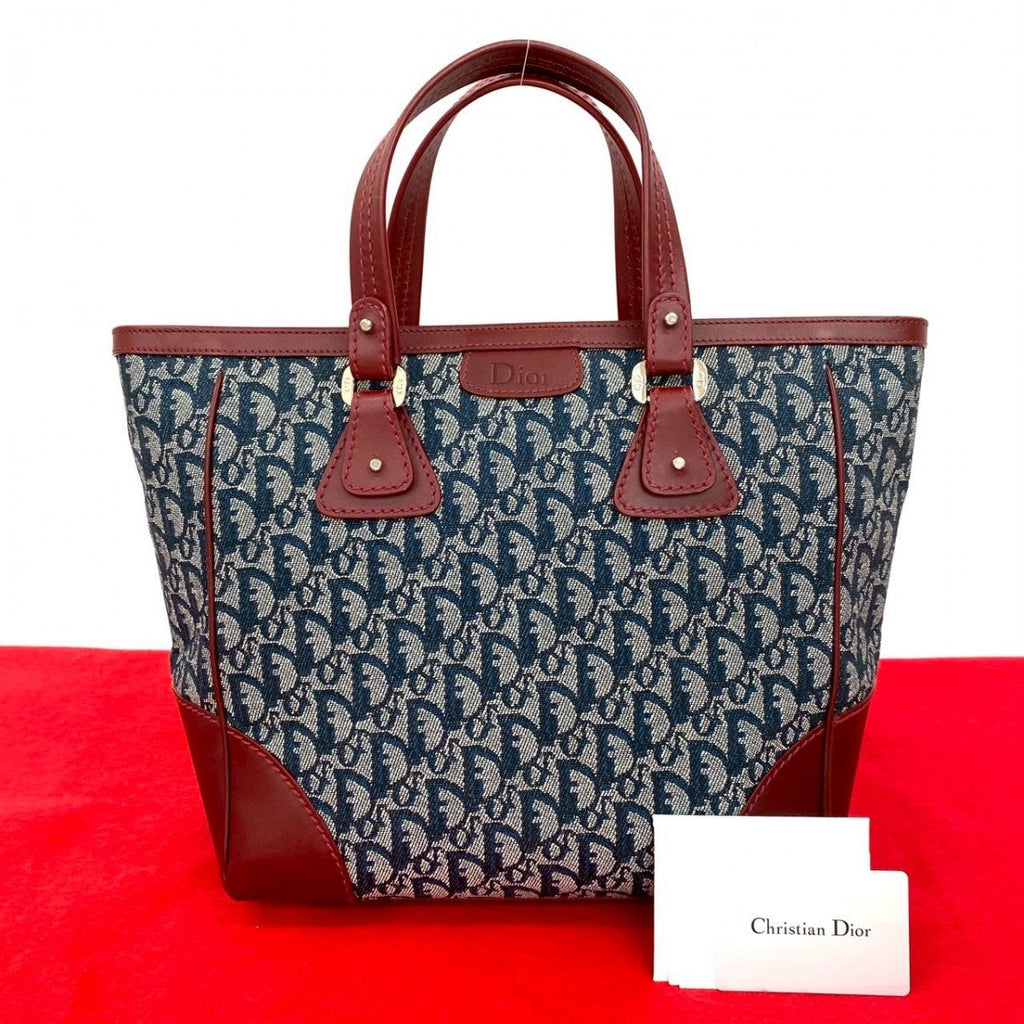 Dior Handbag canvas wine-red