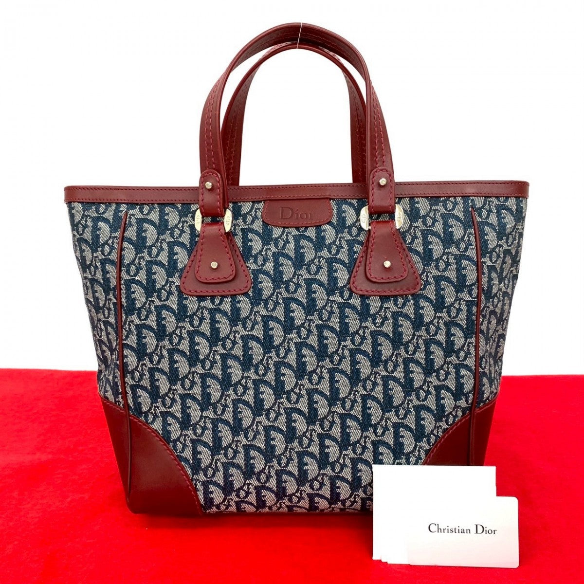 Dior Handbag canvas wine-red