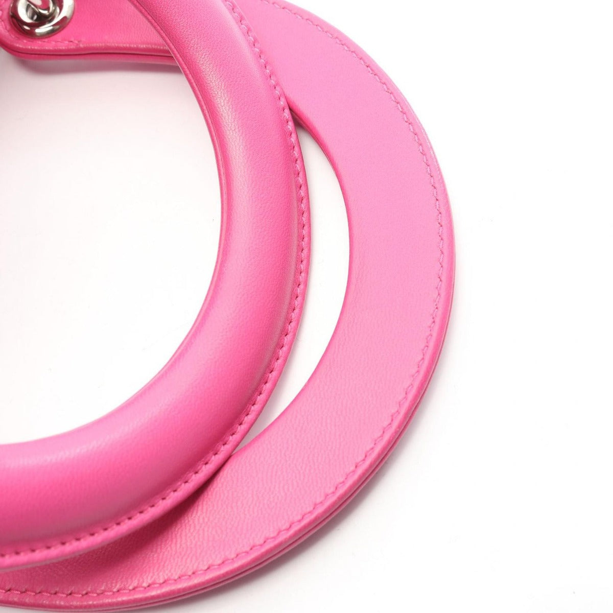Dior Handbag Lady Cannage Fuchsia Pink Leather 2-Way Tote