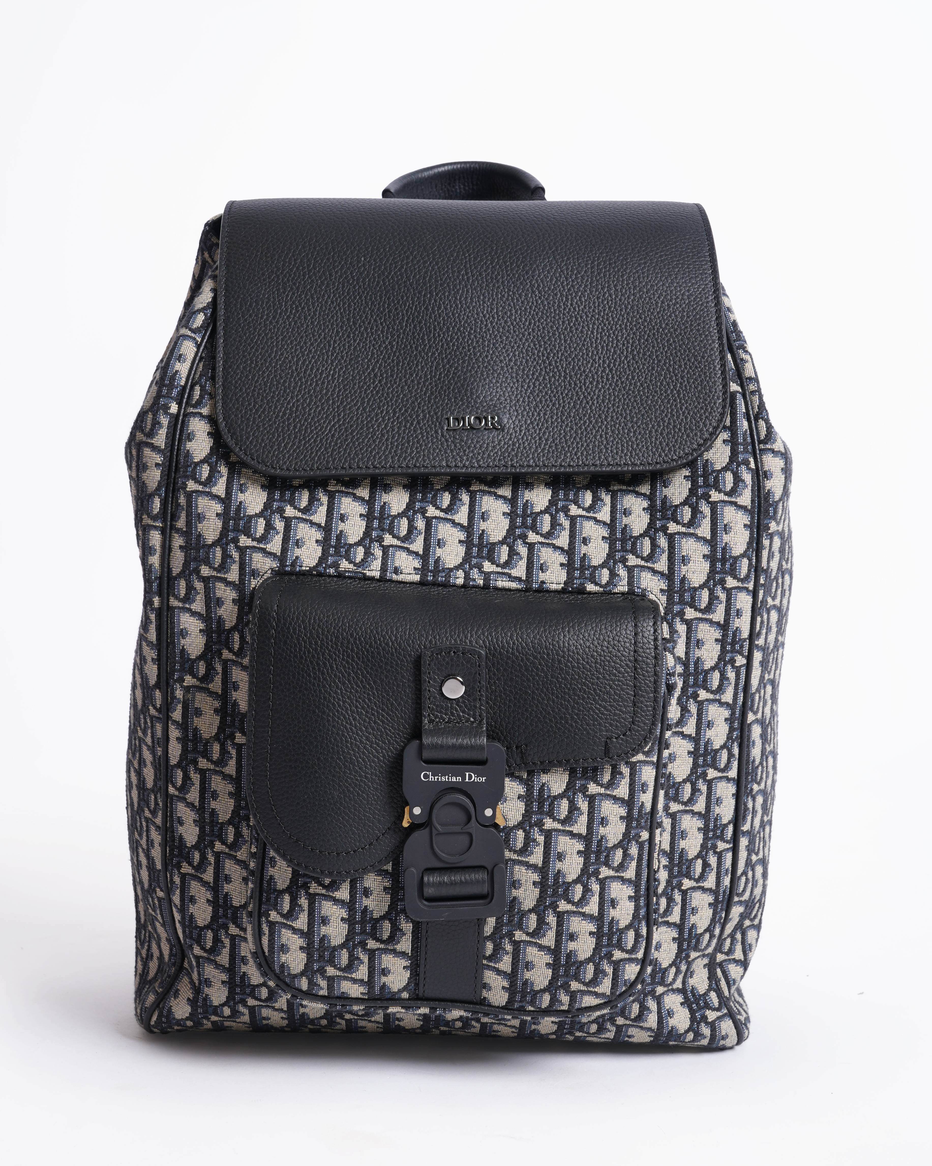 New Christian Dior Saddle Backpack With Flap