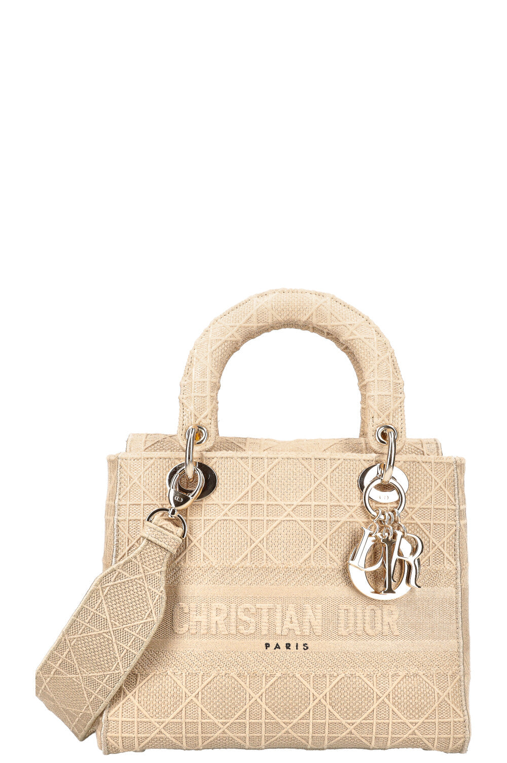 Dior Lady Dior Canvas Handbag