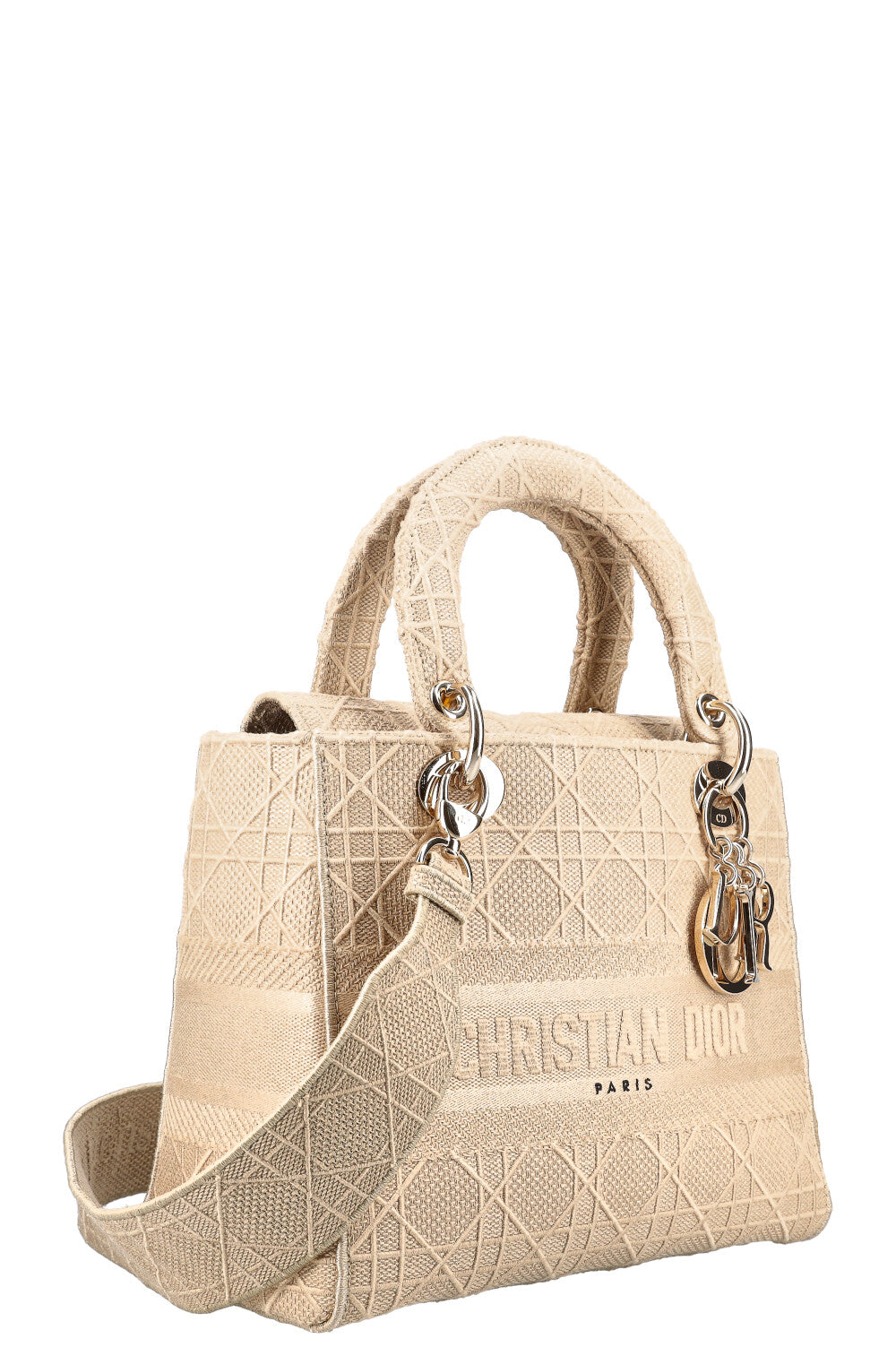 Dior Lady Dior Canvas Handbag